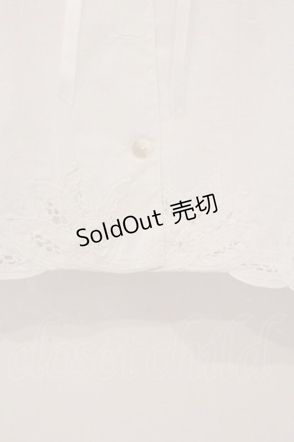 画像3: PINK HOUSE / レースフラワーヨークブラウス  シロ O-26-03-03-051-LO-BL-IG-OS (3)