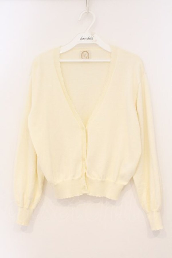 画像1: F&A / シアーフラワー釦UVカットニットカーディガン F アイボリー O-26-03-03-055-LO-TO-OW-OS (1)