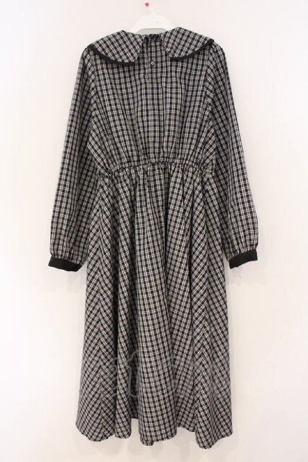 画像3: m petit by misako / リボンチェックワンピース M クロ O-26-03-03-056-LO-OP-IG-OS (3)