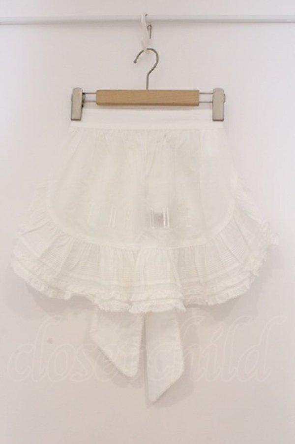 画像1: PINK HOUSE / ロゴ刺繍エプロン  シロ O-26-03-03-060-LO-ZA-OW-OS (1)