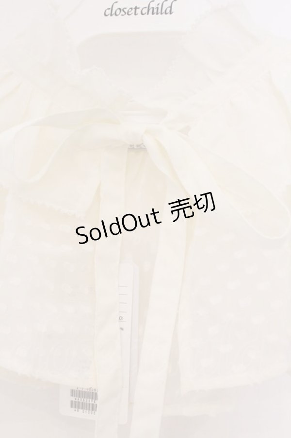 画像2: alcali / ドビードット付け襟  アイボリー O-26-03-03-061-LO-ZA-OW-OS (2)