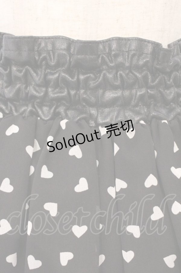 画像2: metamorphose / ハートシフォンスカート  クロ O-26-03-03-006-ME-SK-IG-OS (2)