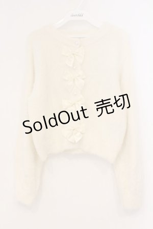 画像: m petit by misako / MSKリボンカーディガン M アイボリー O-26-03-03-069-LO-TO-OW-OS