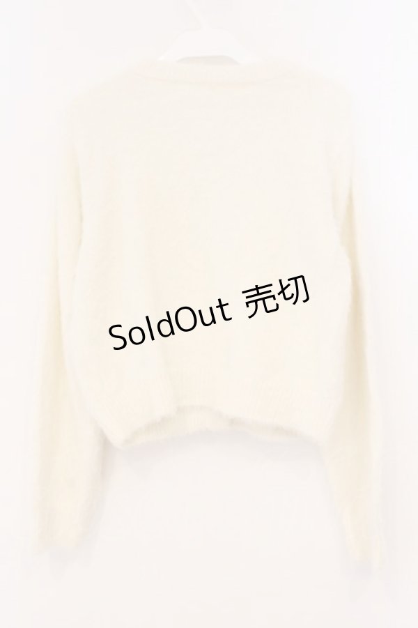 画像3: m petit by misako / MSKリボンカーディガン M アイボリー O-26-03-03-069-LO-TO-OW-OS (3)