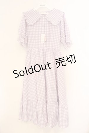 画像: m petit by misako / TT*Mギンガムチェック半袖ワンピース M ラベンダー O-26-03-03-071-LO-OP-OW-OS