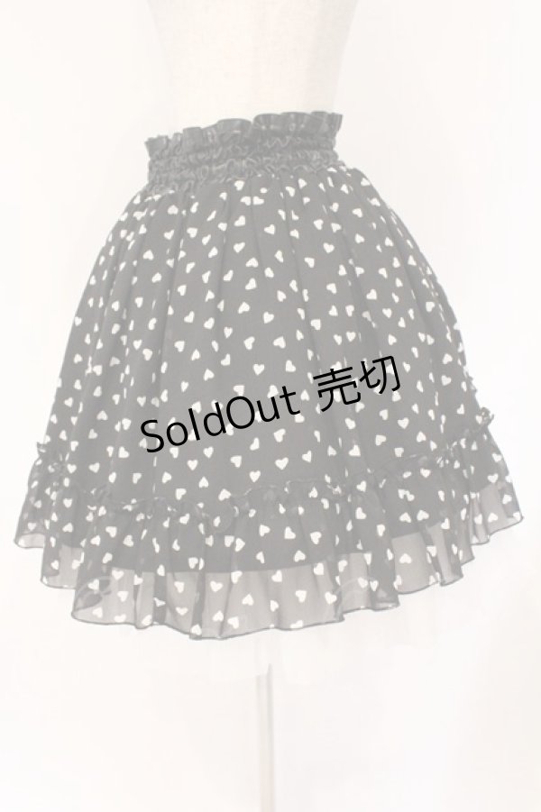 画像3: metamorphose / ハートシフォンスカート  クロ O-26-03-03-006-ME-SK-IG-OS (3)