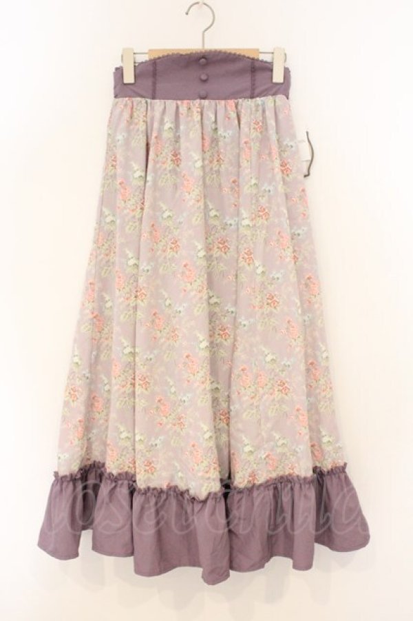 画像1: Kurumi Collaboration / グレイスフルコルセット風ロングスカート M ラベンダー O-26-03-03-074-GO-SK-OW-OS (1)