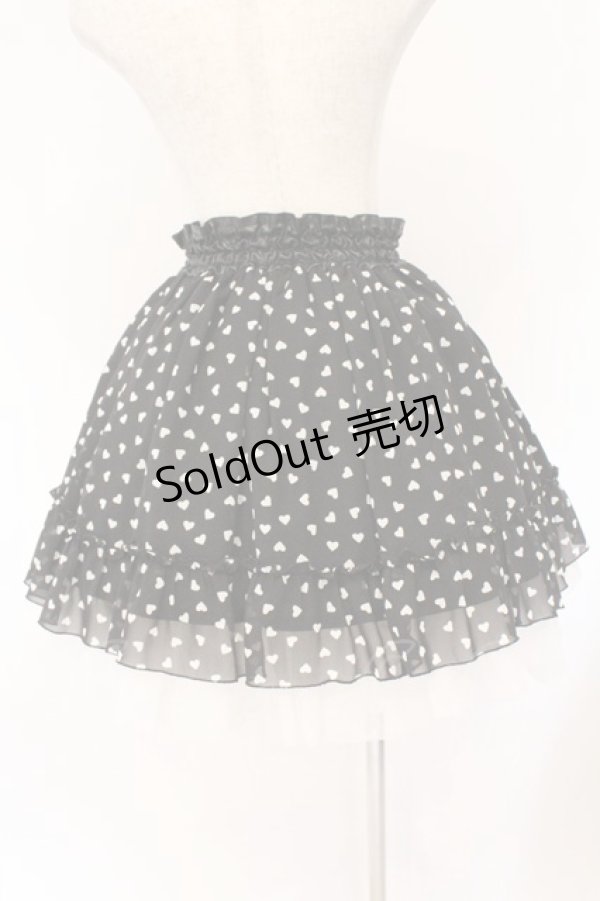 画像4: metamorphose / ハートシフォンスカート  クロ O-26-03-03-006-ME-SK-IG-OS (4)