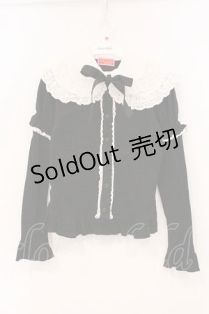 画像: BABY,THE STARS SHINE BRIGHT / 下衿取り外し スムースブラウス  クロ×シロ O-26-03-03-078-BA-BL-IG-OS