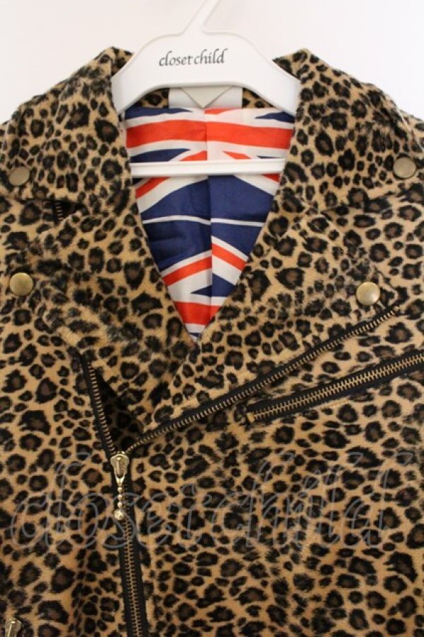 画像2: SUPER LOVERS / ベロアレオパードオールインワン  ブラウン O-26-03-03-079-PU-OP-IG-OS (2)