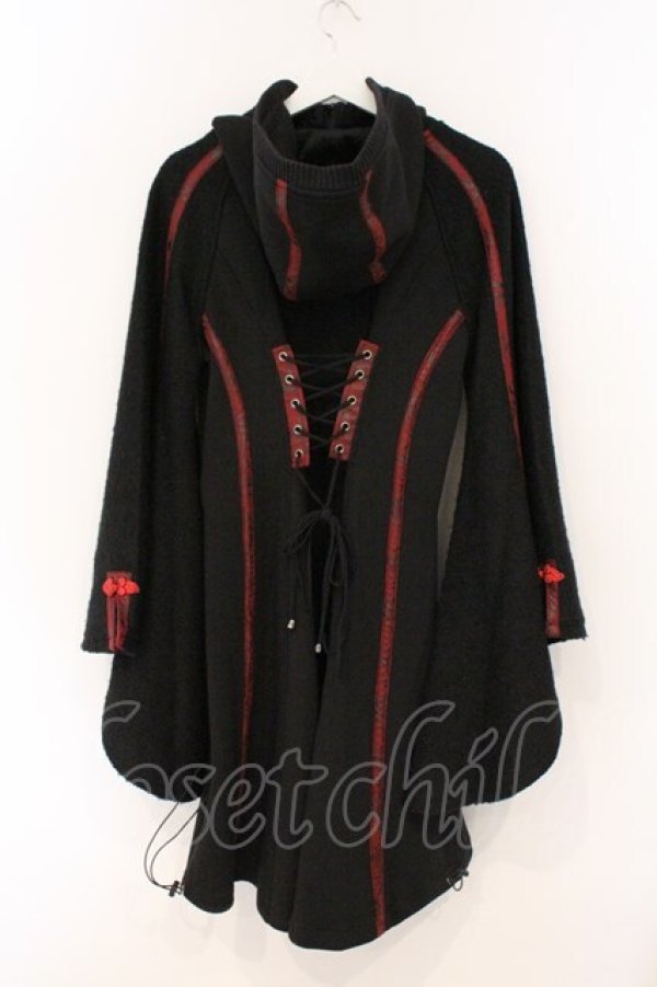 画像5: Qutie Frash / チャイナロングコート  ブラック×レッド O-26-03-03-089-QU-CO-IG-OS (5)