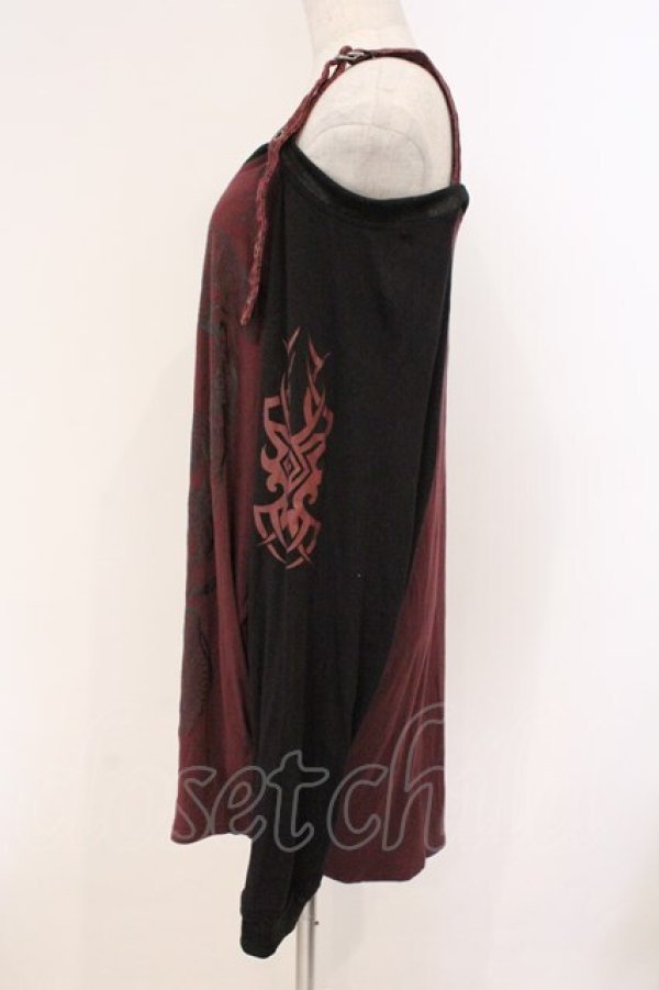 画像3: Qutie Frash / 2店舗限定 オフショルビッグT  ブラック×レッド O-26-03-03-090-QU-TO-IG-OS (3)