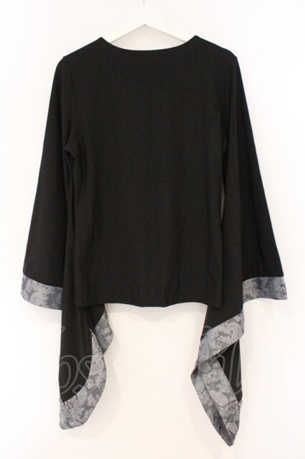 画像4: Qutie Frash / クロス着物T  ブラック×シルバー O-26-03-03-091-QU-TO-IG-OS (4)