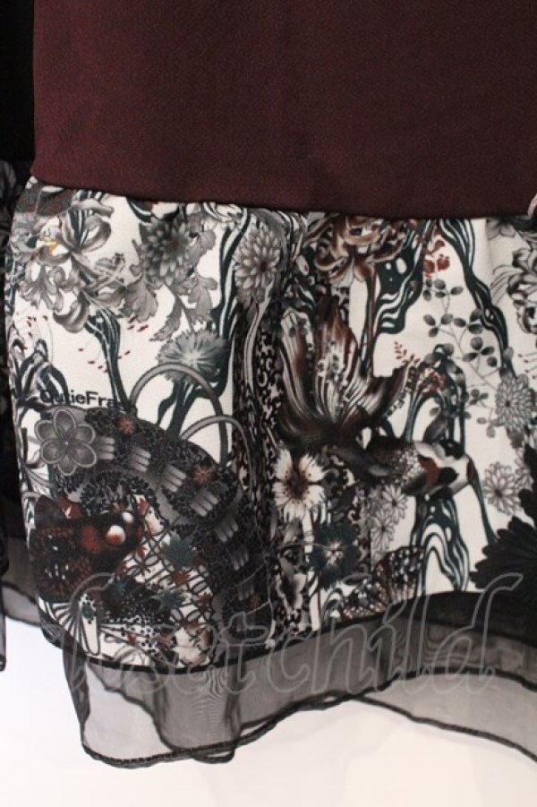 画像3: Qutie Frash / クロスチュニックワンピ  ワイン×ブラック O-26-03-03-096-QU-OP-IG-OS (3)