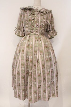 画像: axes femme kawaii / RosyBear柄ワンピース M グリーン O-26-03-03-009-AX-OP-OW-OS