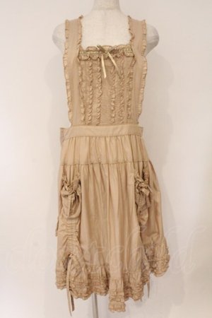 画像: PINK HOUSE / フリル使いタブリエ  ベージュ O-26-03-03-015-LO-OP-OW-OS