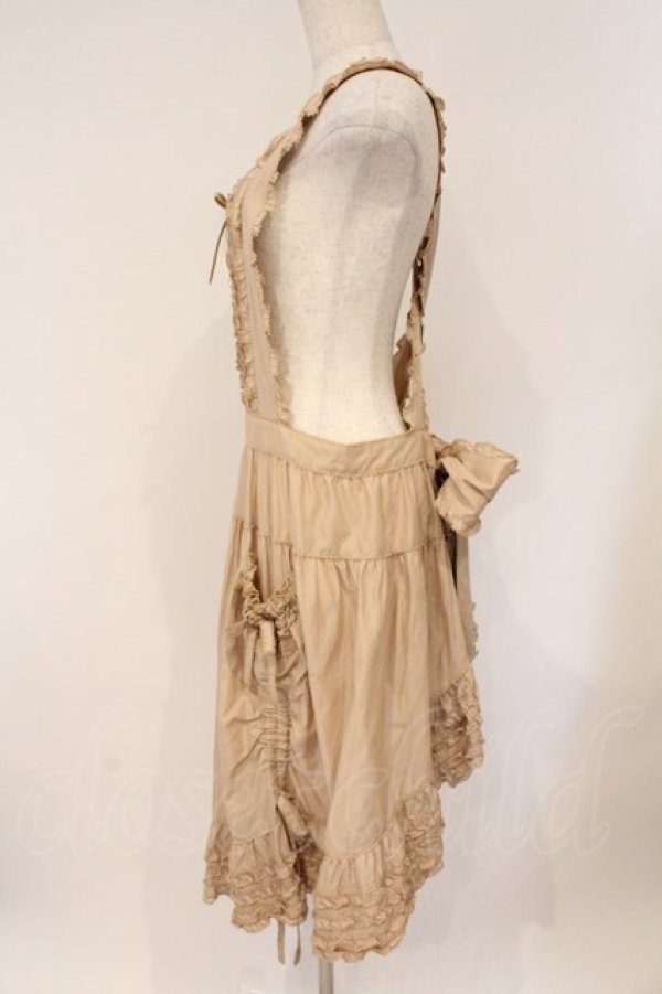 画像4: PINK HOUSE / フリル使いタブリエ  ベージュ O-26-03-03-015-LO-OP-OW-OS (4)