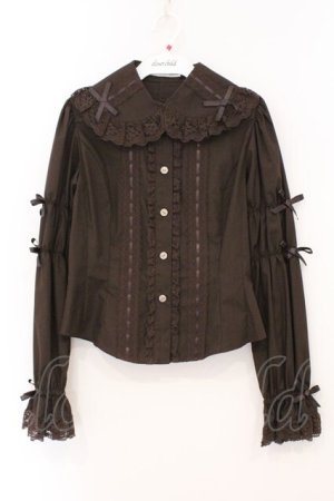 画像: Innocent World / クラシカルリボンブラウス M ブラウン O-26-03-03-022-IW-BL-IG-OS