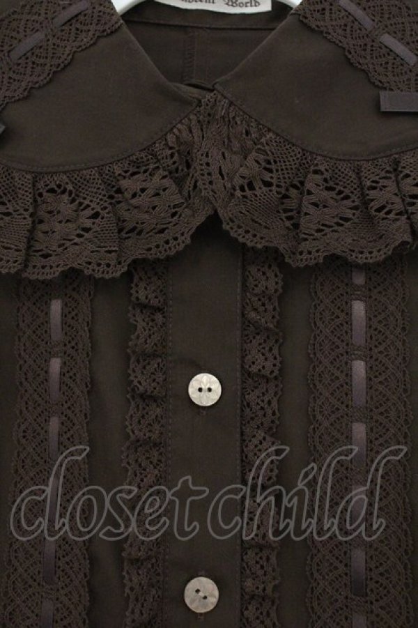 画像2: Innocent World / クラシカルリボンブラウス M ブラウン O-26-03-03-022-IW-BL-IG-OS (2)