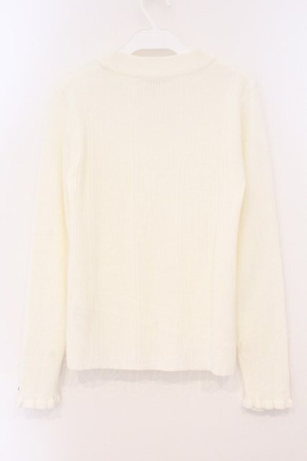 画像3: axes femme / バラボトルネックリブプルオーバー F オフシロ×ラベンダー O-26-03-03-023-AX-TO-IG-OS (3)