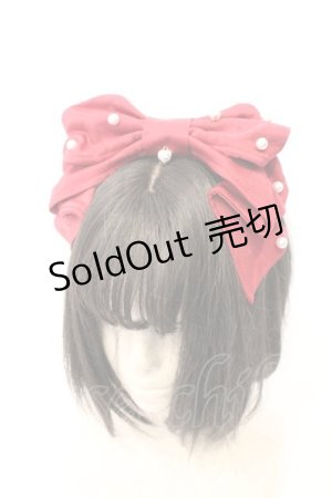 画像: Angelic Pretty / 乙女リボンジャガードカチューシャ  アカ O-26-03-04-034-AP-AC-IG-ZT0308C