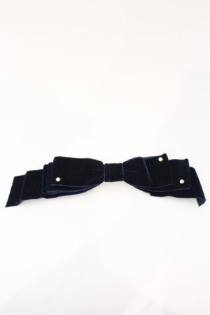 画像: Melody BasKet / ベルベットリボンクリップ  ネイビー O-26-03-04-005-LO-AC-OW-OS