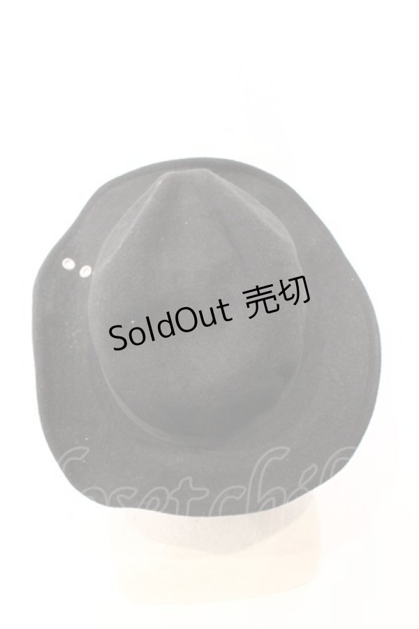 画像3: SEX POT ReVeNGe / スタッズフェルトハット  ブラック O-26-03-04-035-SP-ZA-IG-OS (3)