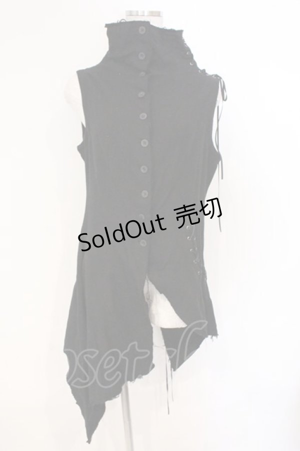 画像1: BPN / カットオフハイネックトップス M ブラック O-26-03-04-039-GO-TO-IG-OS (1)