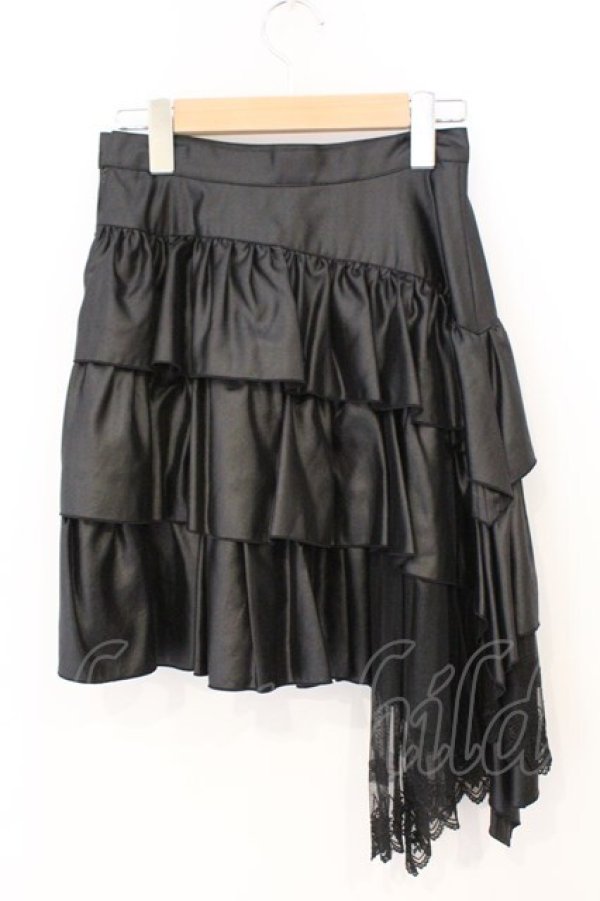 画像2: BPN / アシメティアードスカート M ブラック O-26-03-04-040-GO-SK-IG-OS (2)