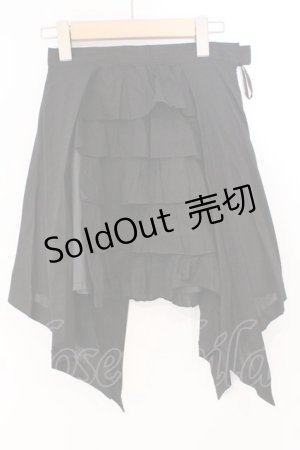 画像: PEACE NOW / 前後ティアードスカート M ブラック O-26-03-04-042-PU-SK-IG-OS