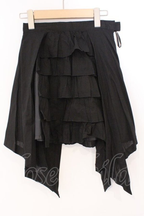画像1: PEACE NOW / 前後ティアードスカート M ブラック O-26-03-04-042-PU-SK-IG-OS (1)