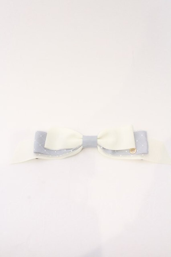 画像1: Melody BasKet / 刀剣乱舞ONLINE　リボンクリップ  大和守安定(ホワイト×サックス) O-26-03-04-007-LO-AC-OW-OS (1)