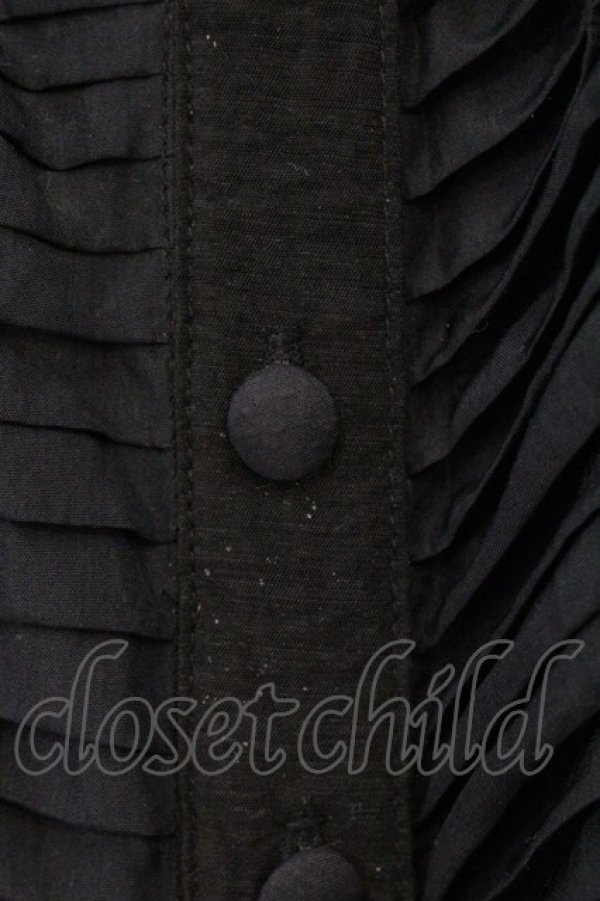 画像3: ALGONQUINS / プリーツカラー異素材ブラウス  ブラック O-26-03-04-045-AL-BL-IG-OS (3)