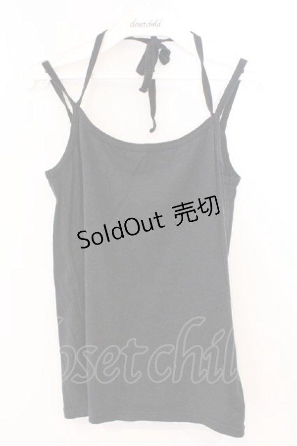 画像1: ALGONQUINS / ホルターキャミソール  ブラック O-26-03-04-047-AL-TO-IG-OS (1)