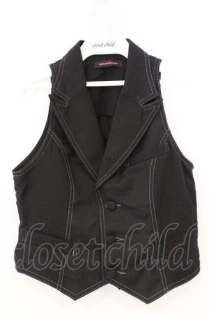 画像: ALGONQUINS / ステッチベスト  ブラック O-26-03-04-048-AL-JA-IG-OS