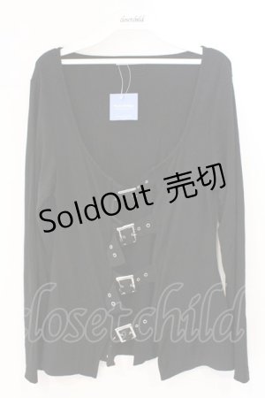 画像: PUTUMAYO / ベルトカットカーディガン  ブラック O-26-03-04-050-PT-TO-IG-OS