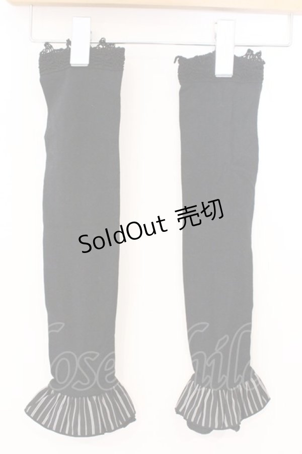 画像2: ALGONQUINS / アームカバー付きフリルキャミソール  ブラック O-26-03-04-052-AL-TO-IG-OS (2)