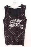 画像1: Candy Stripper / ロゴドットタンクトップ F ブラック×ピンク O-26-03-04-055-PU-TO-IG-OS (1)