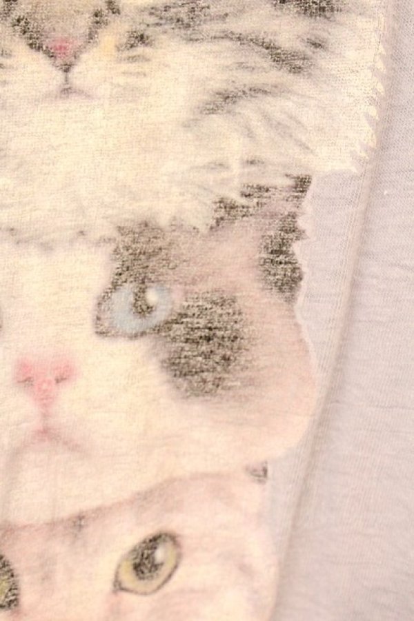 画像2: Candy Stripper / ICE CAT BIG BIG TEE 2 ラベンダー O-26-03-04-057-PU-TO-IG-OS (2)