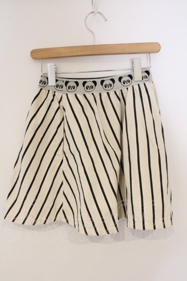 画像2: Candy Stripper / ストライプフレアースカート 2 アイボリー O-26-03-04-059-PU-SK-IG-OS (2)