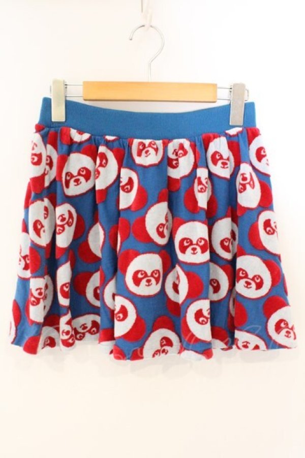 画像1: Candy Stripper / 起毛ペペフェースフレアーミニスカート 2 ブルー×レッド×ホワイト O-26-03-04-065-PU-SK-IG-OS (1)