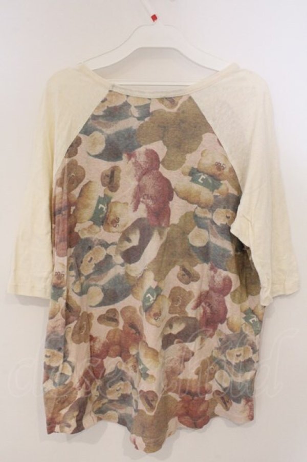 画像2: Candy Stripper / ベア総柄ラグランカットソー 2 アイボリー O-26-03-04-066-PU-TO-IG-OS (2)