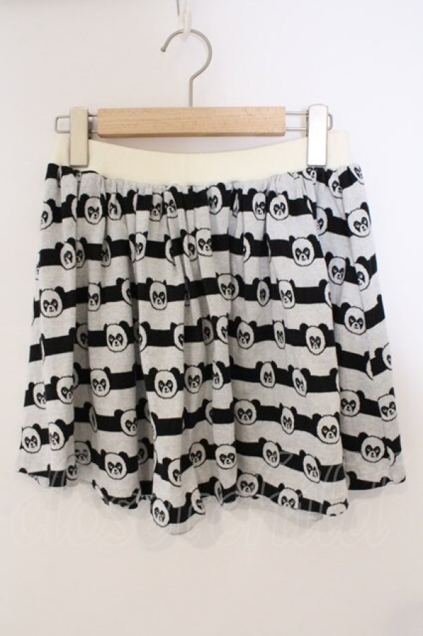 画像1: Candy Stripper / ペペボーダースカート  ブラック×オワイト O-26-03-04-067-PU-SK-IG-OS (1)
