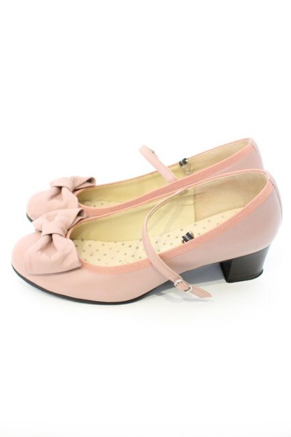 画像2: Leur Getter / リボン付本革シューズ 22.5cm ピンク O-26-03-04-009-LU-SH-OW-OS (2)