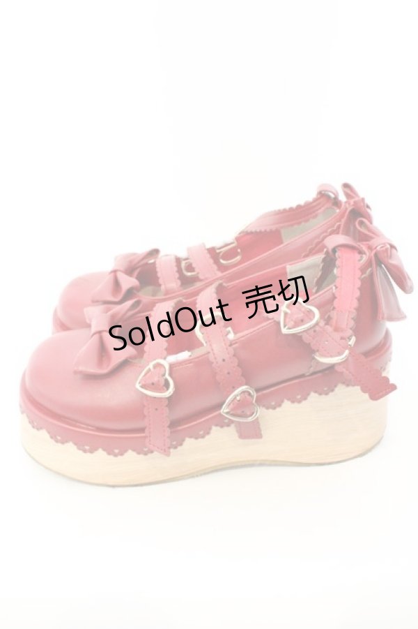 画像2: Chalmiere / 木底風パンプス L アカ O-26-03-04-010-0-SH-IG-OS (2)