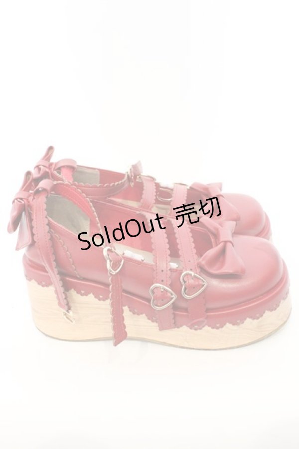 画像4: Chalmiere / 木底風パンプス L アカ O-26-03-04-010-0-SH-IG-OS (4)