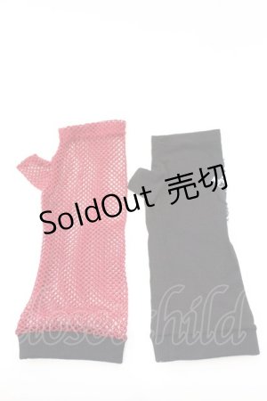 画像: ALGONQUINS / アームカバー  ブラック×レッドメッシュ O-26-03-04-013-AL-ZA-IG-ZT0308C