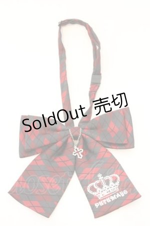 画像: PUTUMAYO / トランプ王冠リボンタイ  レッド×ブラック O-26-03-04-015-PT-ZA-IG-OS