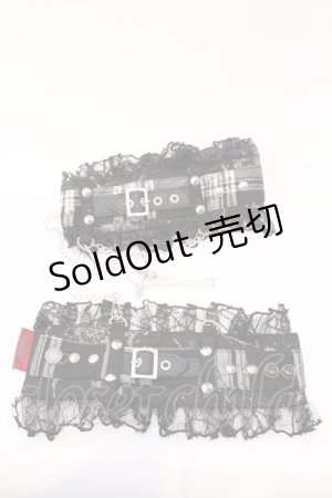 画像: MAD / オリジナルプリント手枷  ブラック O-26-03-04-017-PU-ZA-IG-OS