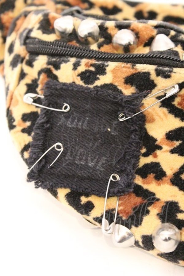 画像2: HELL CAT PUNKS / レオパードウエストポーチ  ブラウン O-26-03-04-022-PU-BG-IG-OS (2)
